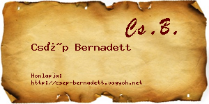 Csép Bernadett névjegykártya
