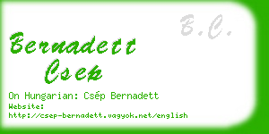 bernadett csep business card