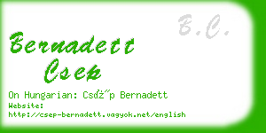 bernadett csep business card